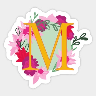 Monogram M, Personalized Initial Sticker